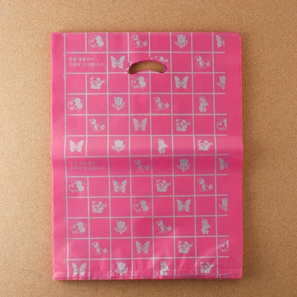 양장비닐봉투(핑크-30cm) 100p 다용도 의류봉투